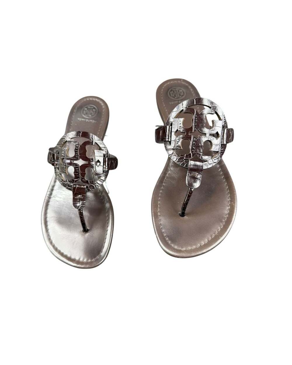 Tory Burch Miller Sandal Dark Brown Leather Flat Thong Sz. 9M